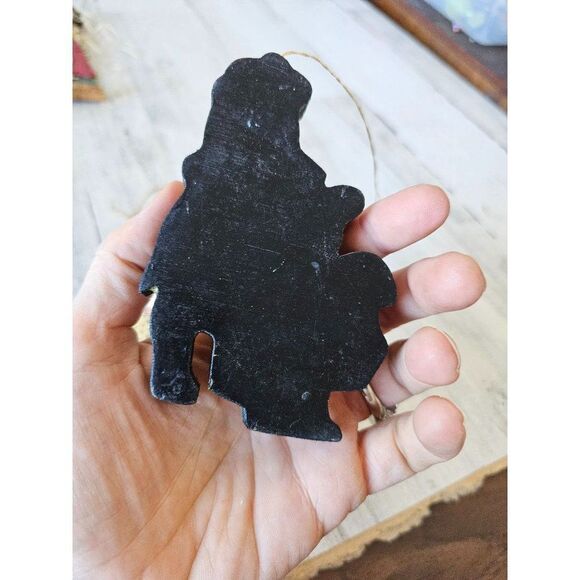 Vintage wooden Santa polar bear ornament Xmas tree set - Picture 5 of 12